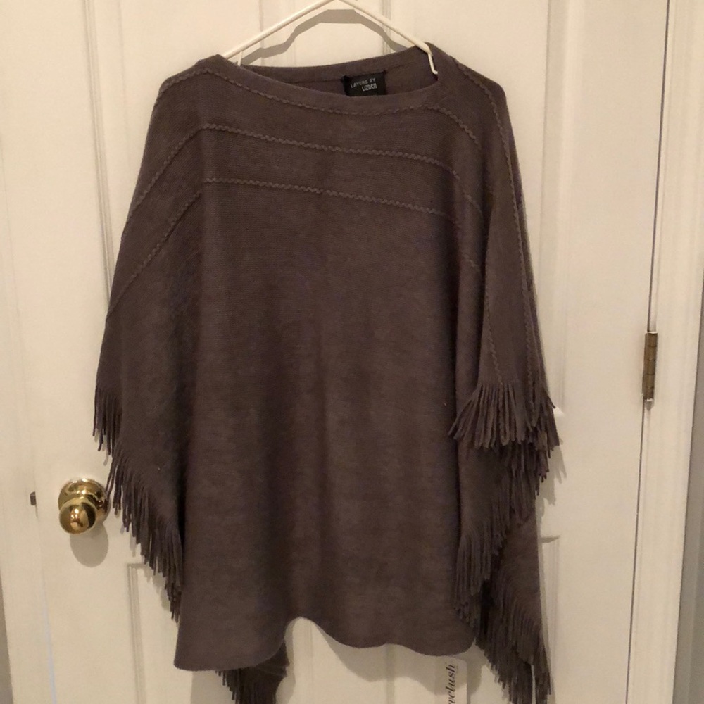 Gray poncho